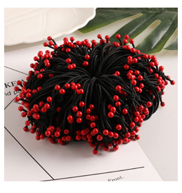 Simple and popular Instagram hair tie, bow double ball hair band, hair tie rubber band, Korean style fresh and clean hair tie 2-yuan store pic 6