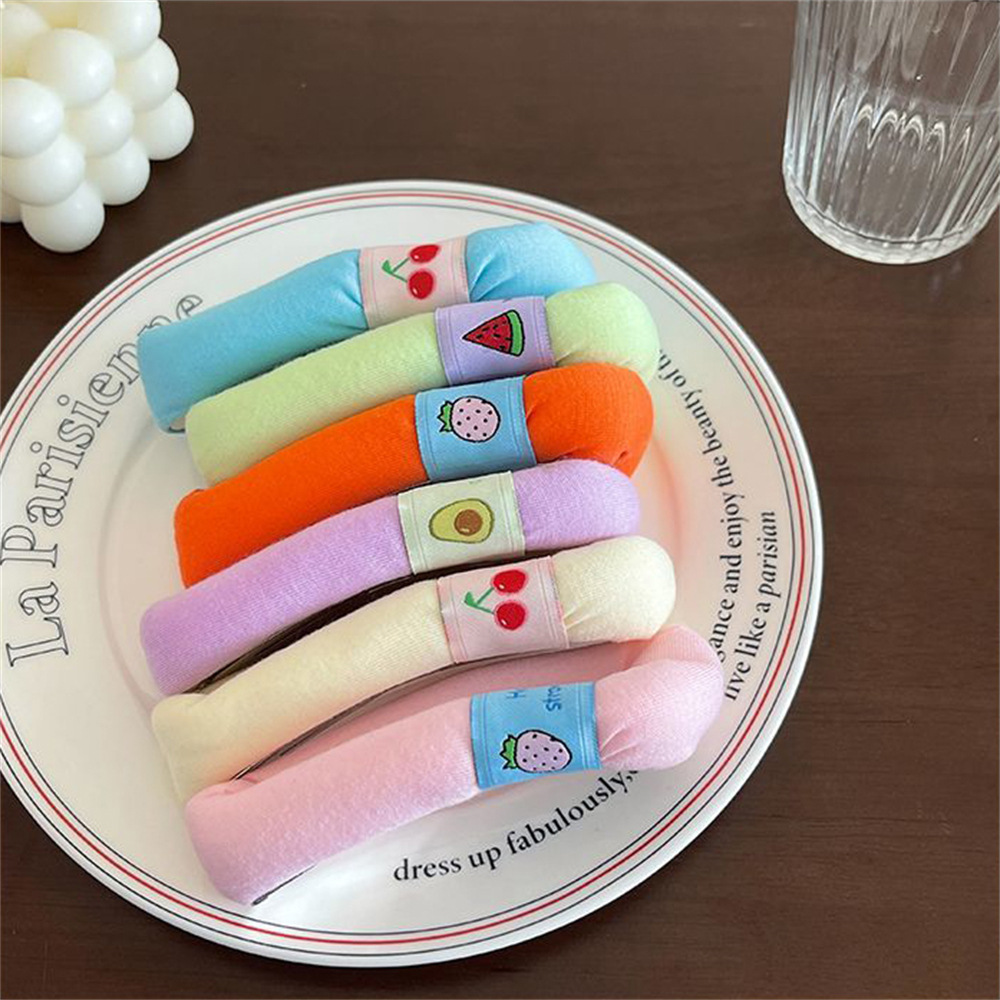 Cream-colored puffy sponge hair clips, cute large bangs clips, BB clips, makeup clips, hair clip edge clips, and teenage hair accessories pic 15