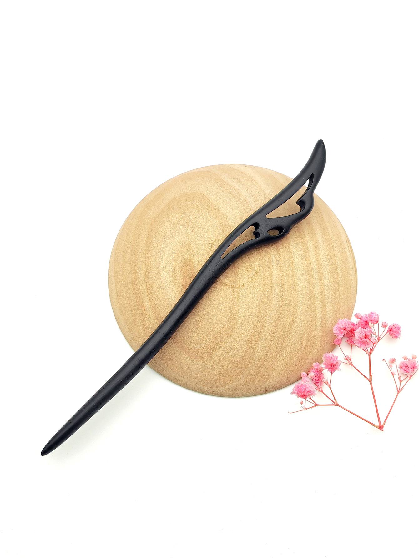 Authentic purple sandalwood hairpin pic 1