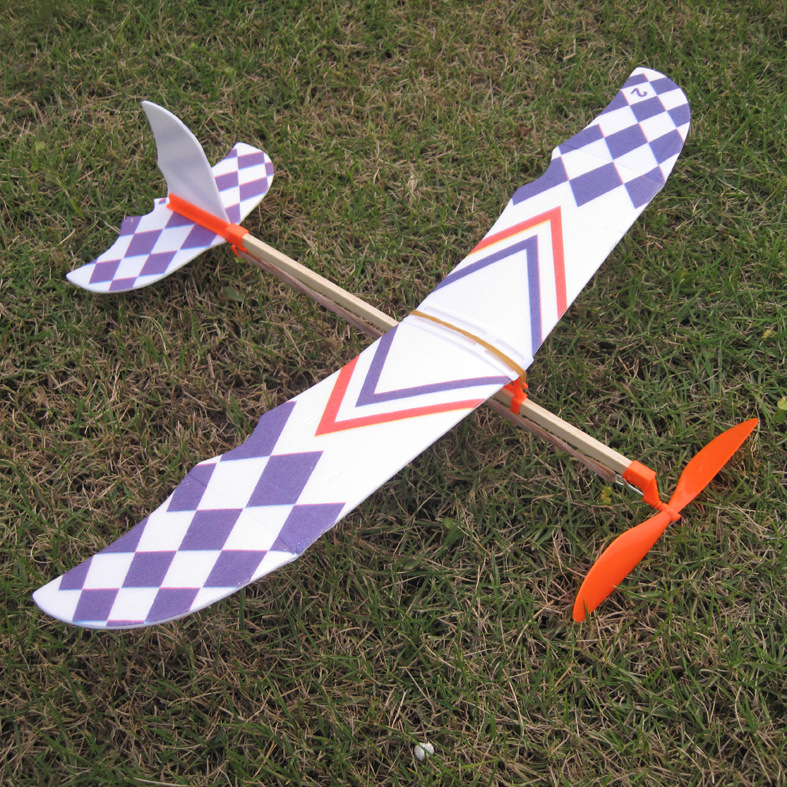 Mini miniature Thunderbird, divine bird, rubber band, power aircraft, glider, model aircraft, experiment, diy, science and education pic 6