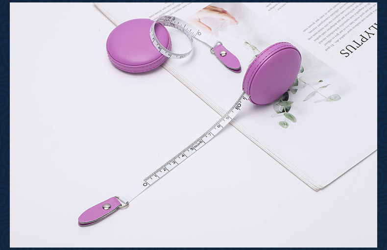 Macaron mini tape measure, pu leather sewing measuring tape, creative flexible tape measure, logo tape measure wholesale pic 11