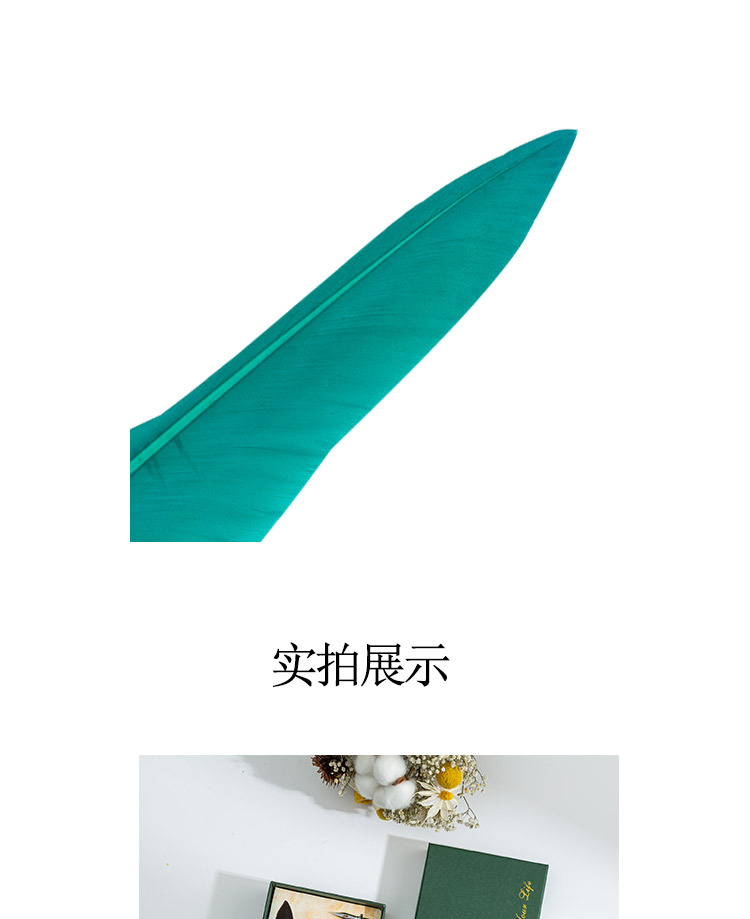 纯色鹅毛欧式复古羽毛笔套装哈利波特蘸水广告礼品笔羽毛笔定 制详情7