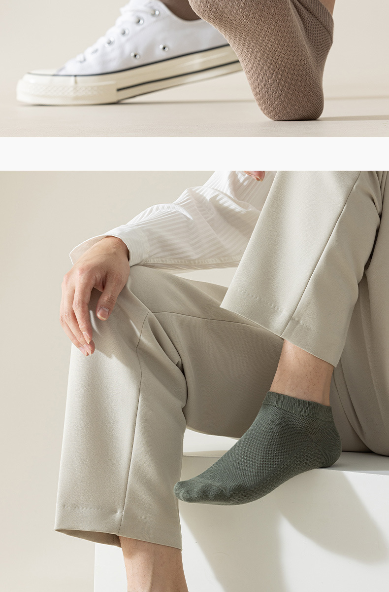 袜子男士防臭吸汗夏纯棉男士夏季袜子透气薄款短筒袜诸暨袜业批发详情21