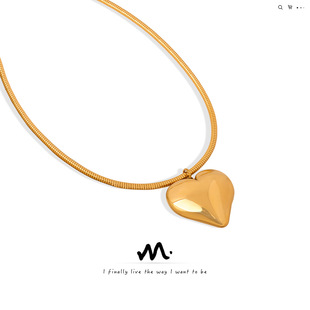 British-style retro, niche, individual, simple and versatile accessories, natural stone beaded, flower-shaped titanium steel jewelry set pic 5