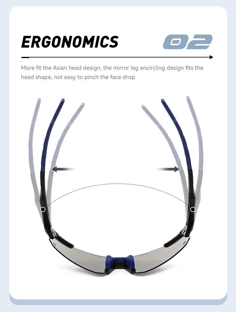 新款男女户外骑行眼镜跨境欧美炫彩运动墨镜户外登山变色太阳镜详情5