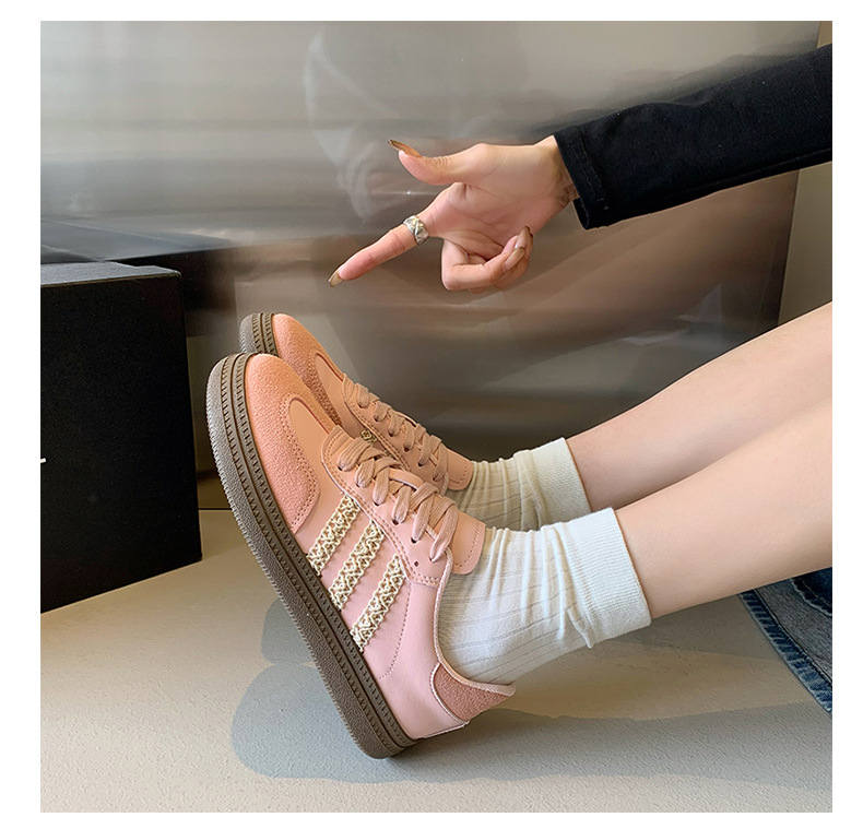 银色圆头德训鞋女款2024年秋季新款复古阿甘鞋软底轻便运动休闲鞋详情21