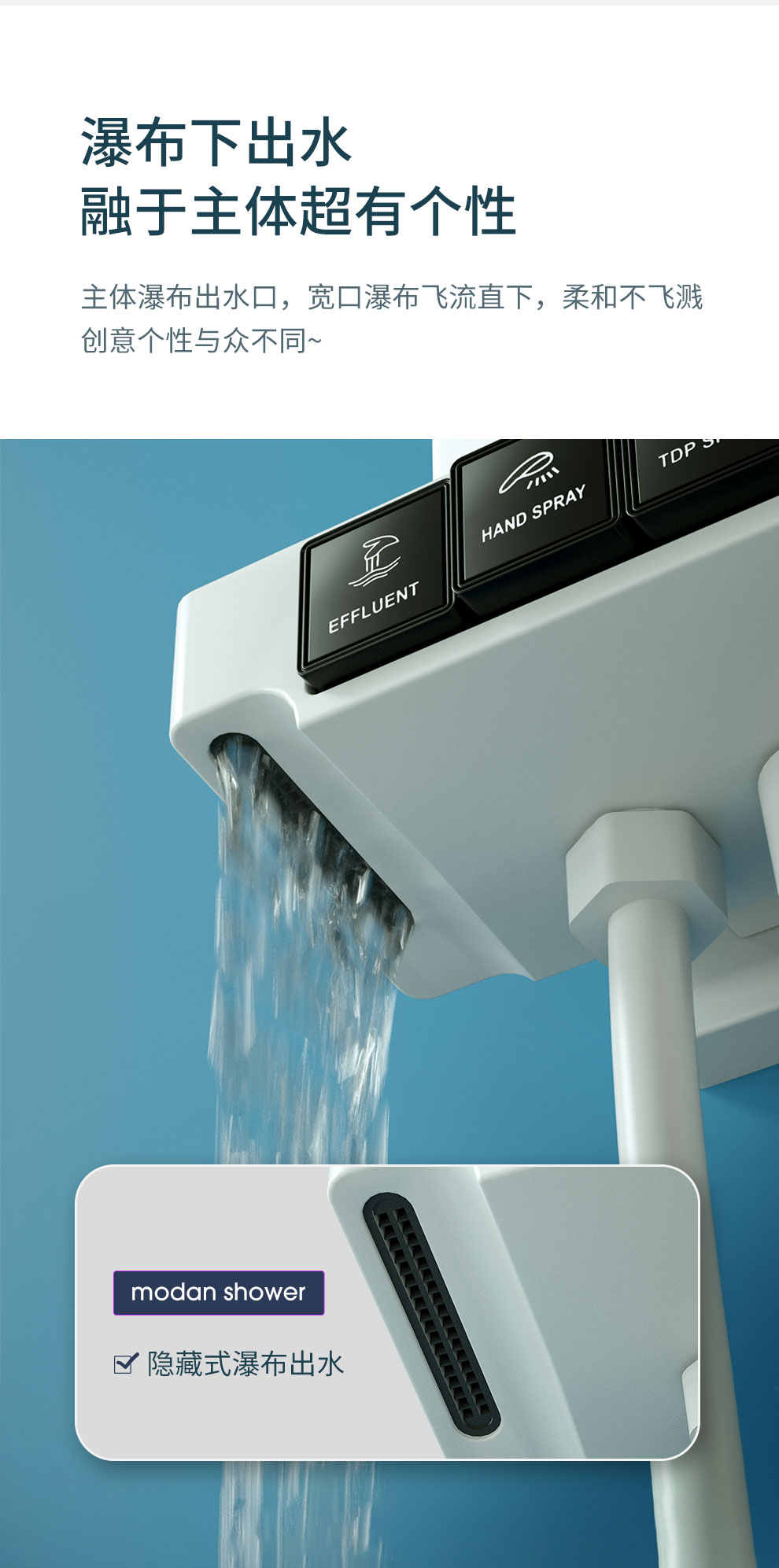 Moonlight White digital display constant-temperature shower head set, bathroom bath pressure-increasing nozzle, bathroom household copper white shower head pic 15