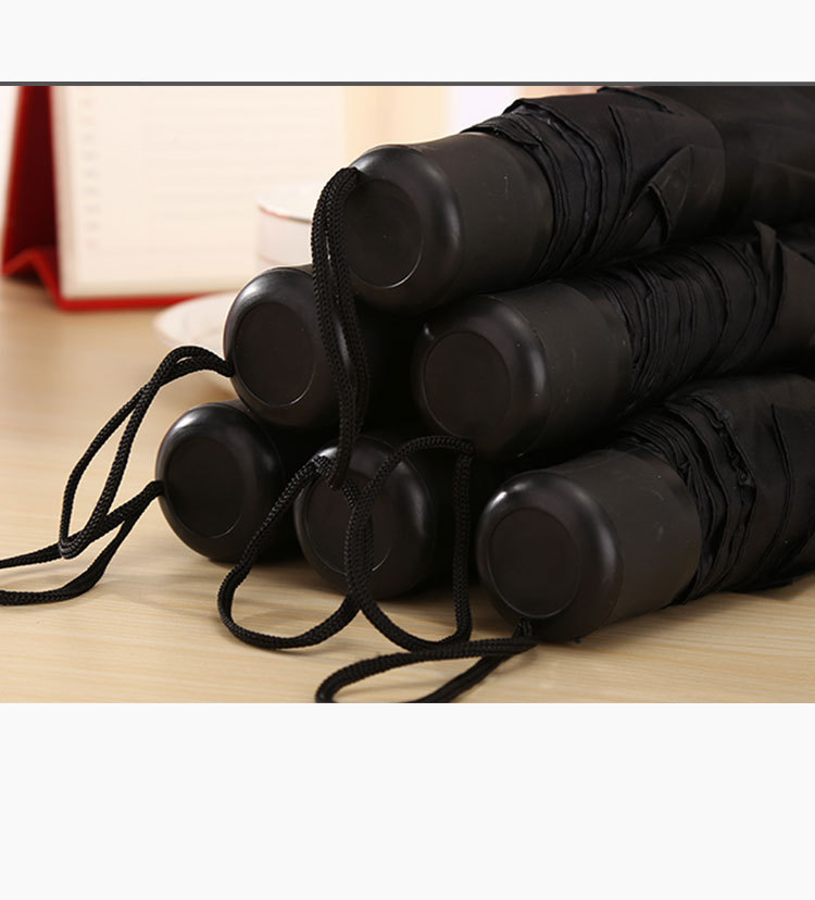 8K solid color umbrella, simple household mini portable three-fold umbrella, special promotion gift advertisement, folding umbrella pic 9