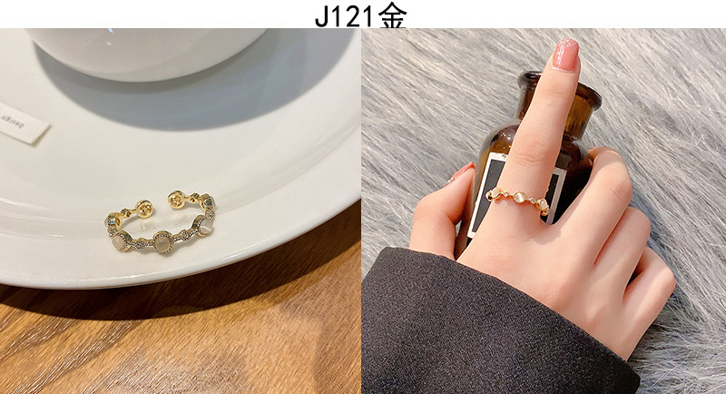 Korean high-end zircon pearl rings for women, retro, niche and light luxury open-top rings, ins style jewelry wholesale pic 15