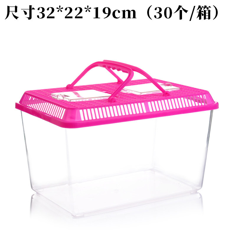 Wholesale of large, medium and small-sized portable plastic goldfish tanks, transparent turtle tanks, reptile pet breeding and transportation boxes from manufacturers pic 17