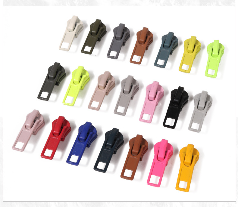 Wholesale of No. 5 automatic zipper pulls, colored metal zipper pulls, clothing, bags, shoes and boots accessories, zipper pulls pic 8