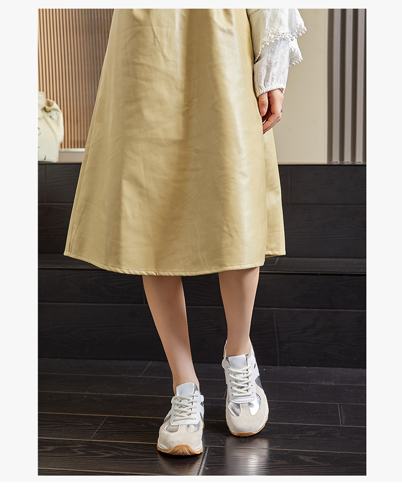 真皮阿甘鞋女2024秋季新款平底运动德训鞋女休闲小白鞋女百搭女鞋详情33