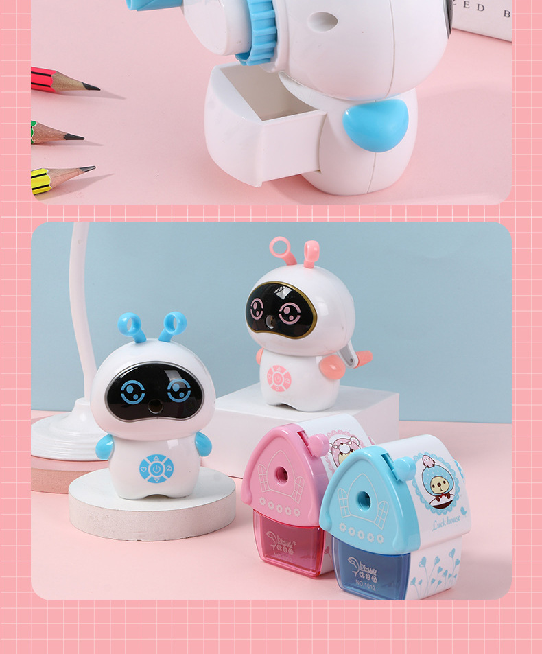 Creative stationery little house, hand-cranked pencil sharpener, cute cartoon pencil sharpener, student supplies, manual rotating pencil sharpener pic 11