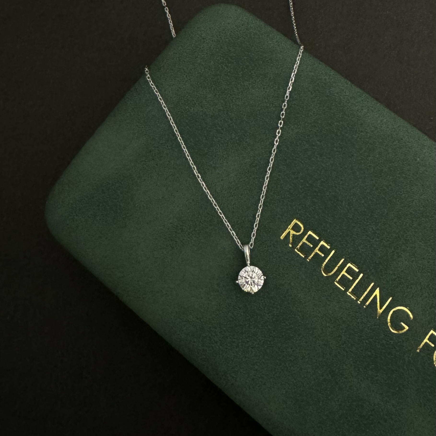 Single sparkling diamond necklace 2024 new high-end niche design, light luxury style, titanium steel non-fading collarbone chain wholesale pic 7