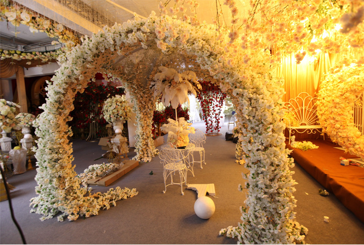 2-meter simulated extended rose flower strip, wedding decoration pipe, decorative flower, simulated vine, simulated flower, crape myrtle vine pic 20