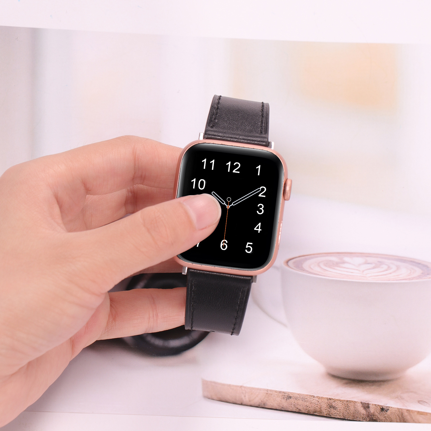 适用苹果Apple watch真皮表带 iwatch时尚经典百搭多色男女款表带详情18