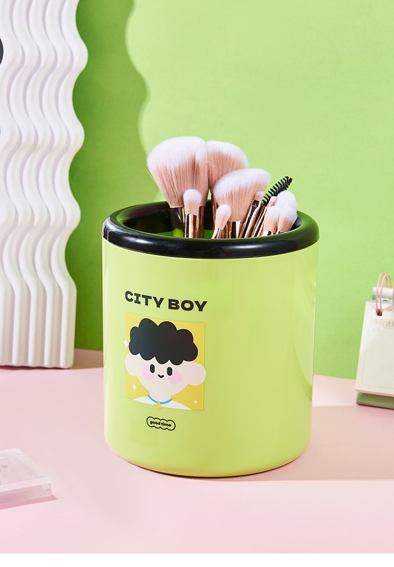 Creative painting multi-functional desktop, thickened stationery storage box, student pen holder, creative and cute table for boys and girls pic 3
