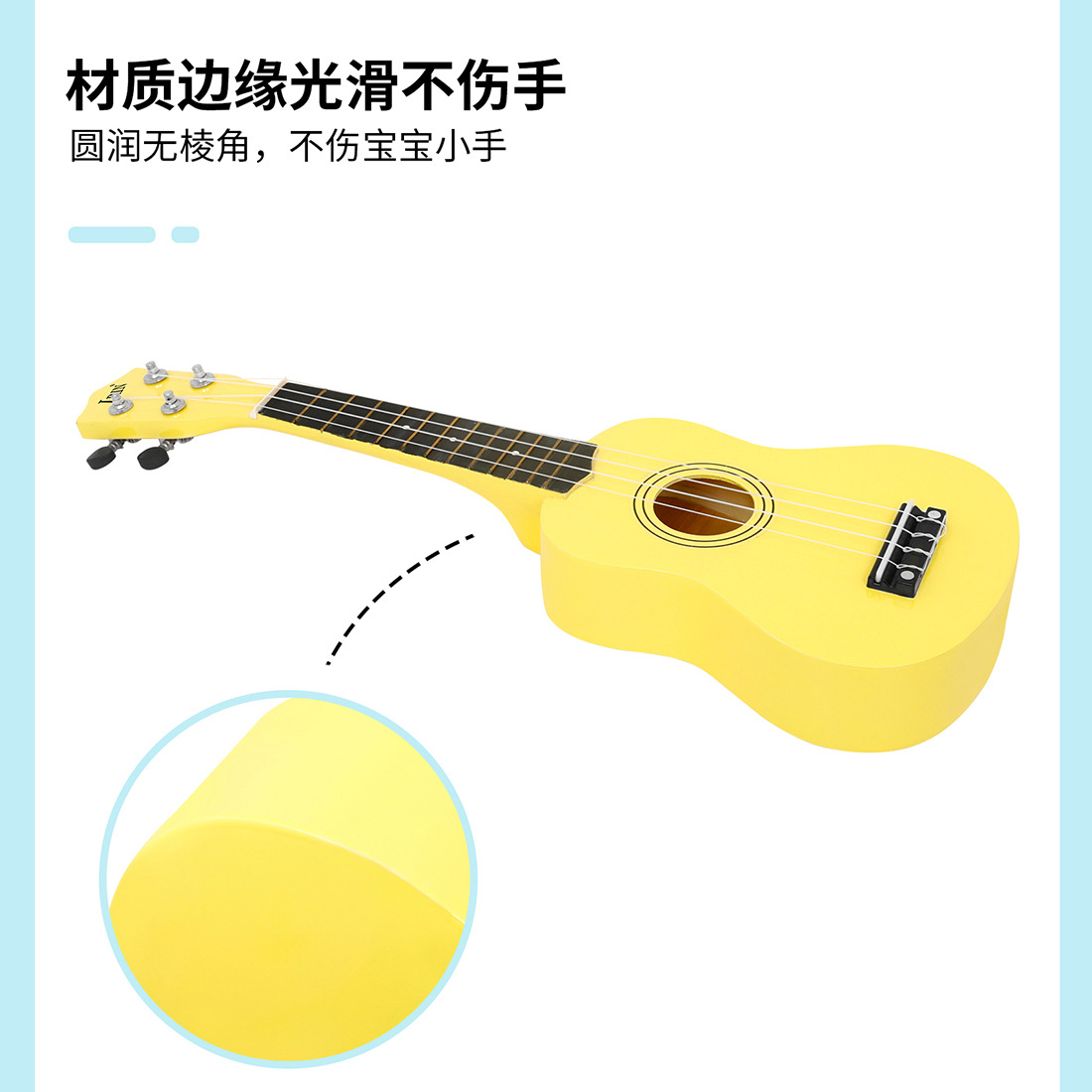 Wholesale 21-inch color ukulele four-string wooden small guitars for children and beginners, Ukulele pic 6