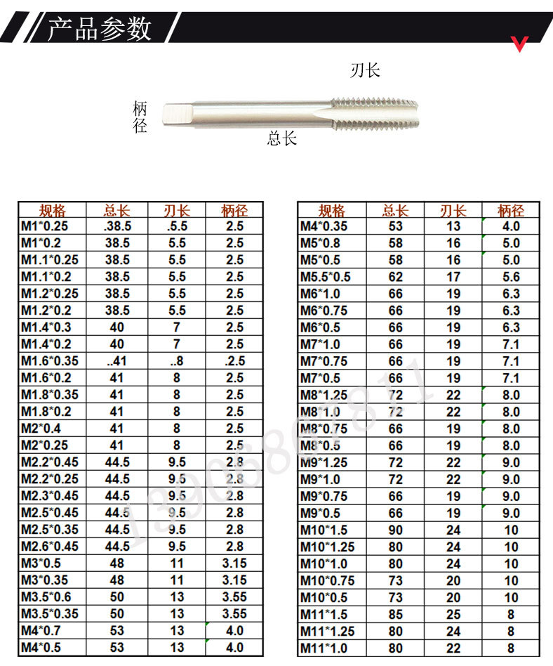 Qifeng straight groove taps 6542 high-speed steel machine taps, HSS taps, fully ground taps, taps wholesale M4, M5 pic 7