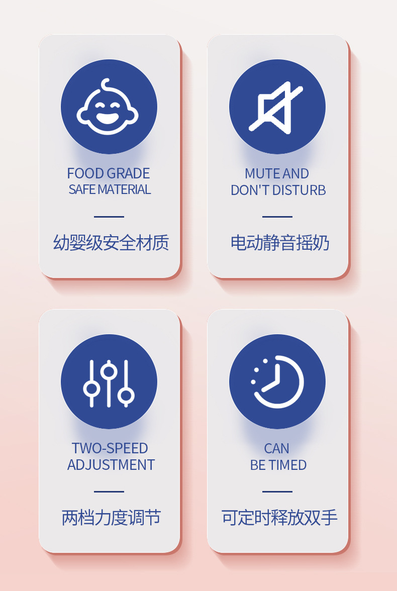 新款电动摇奶器 可充电 科学摇奶静音摇奶器奶粉搅拌器幼儿摇奶机详情1