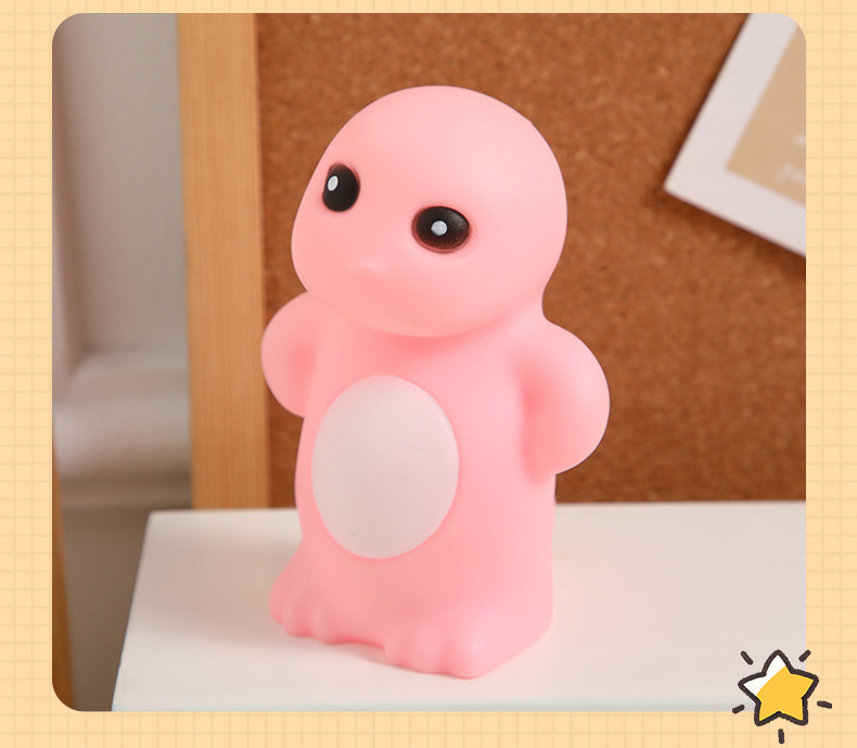 小奶龙小夜灯摆件搪胶卡通公仔床头发光摆件夜市摆摊创意小灯玩具详情11