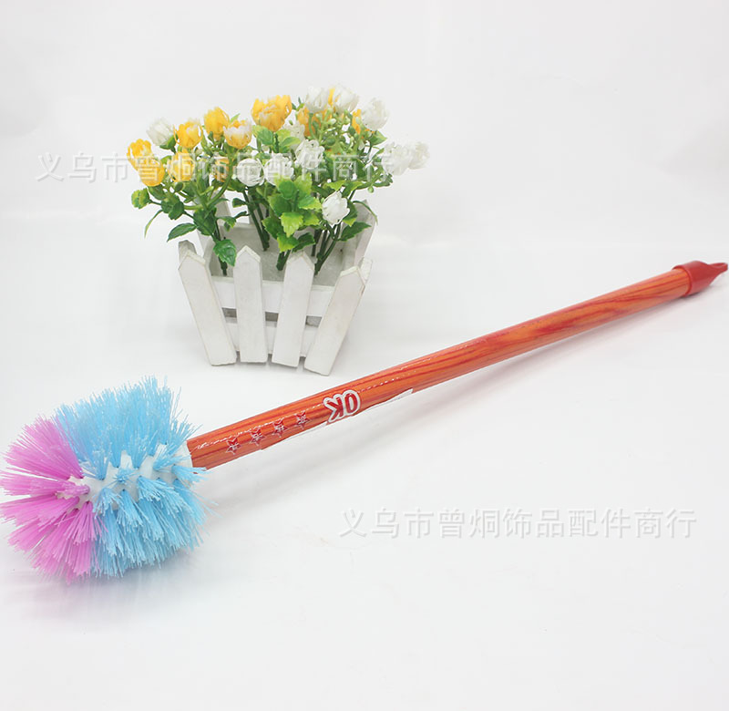 Long wooden handle round toilet brush, sanitary brush, bathroom cleaning brush, two-yuan store supply, street stall, street stall, street stall pic 8