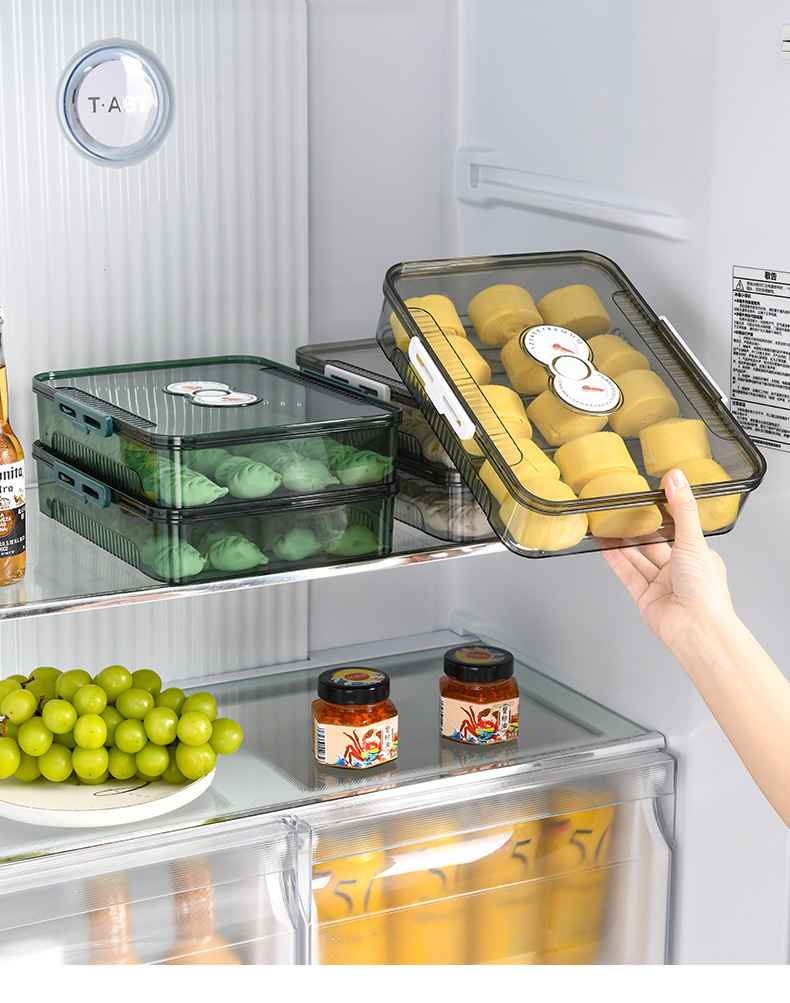 pet高透明饺子盒 计时保鲜盒透明食品塑料速冻食品馄饨水饺盒子0414详情15