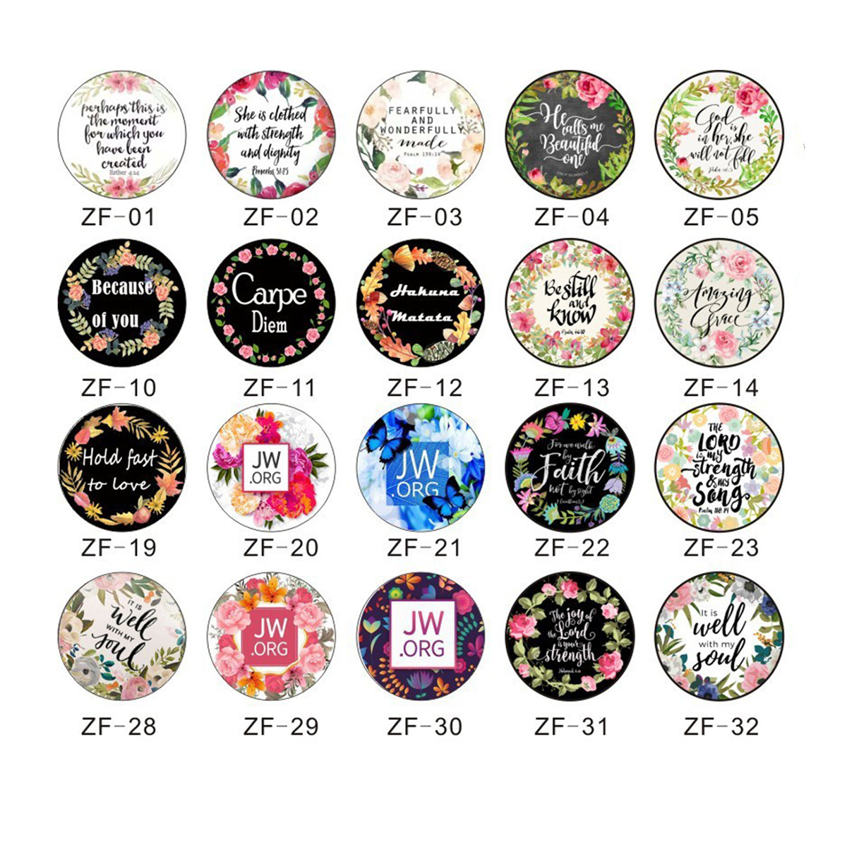 时光宝石水晶玻璃花环励志系列亚马逊diy饰品配件英文图案徽章详情4