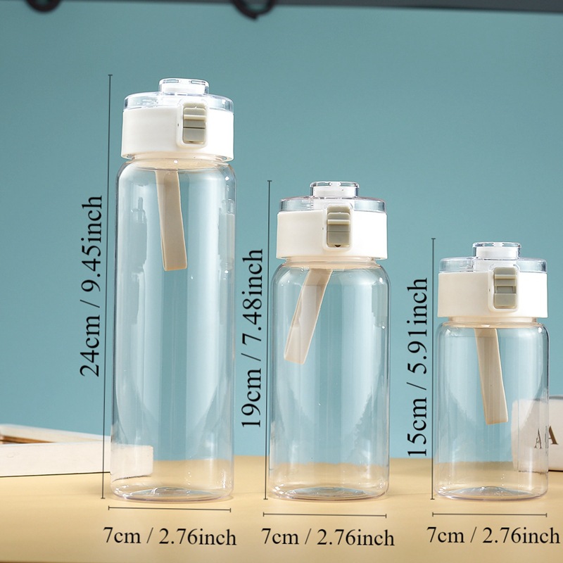 Muji water cups, high appearance level, affordable plastic cup wholesale, portable sports water bottles, large capacity, student portable cups, printed words pic 7