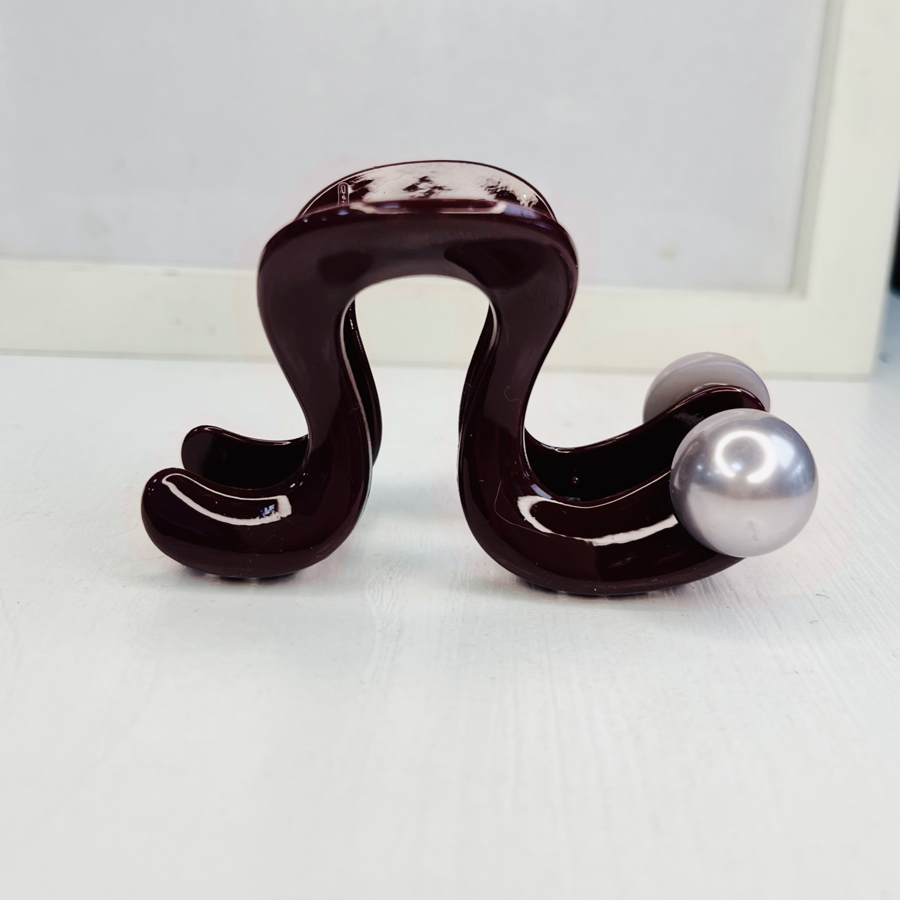 The 2025 National Trend series hairpins feature a niche design with geometric leopard print pearl hairpins, exuding a feminine and high-end charm. They are medium-sized semi-clip headwear pic 11