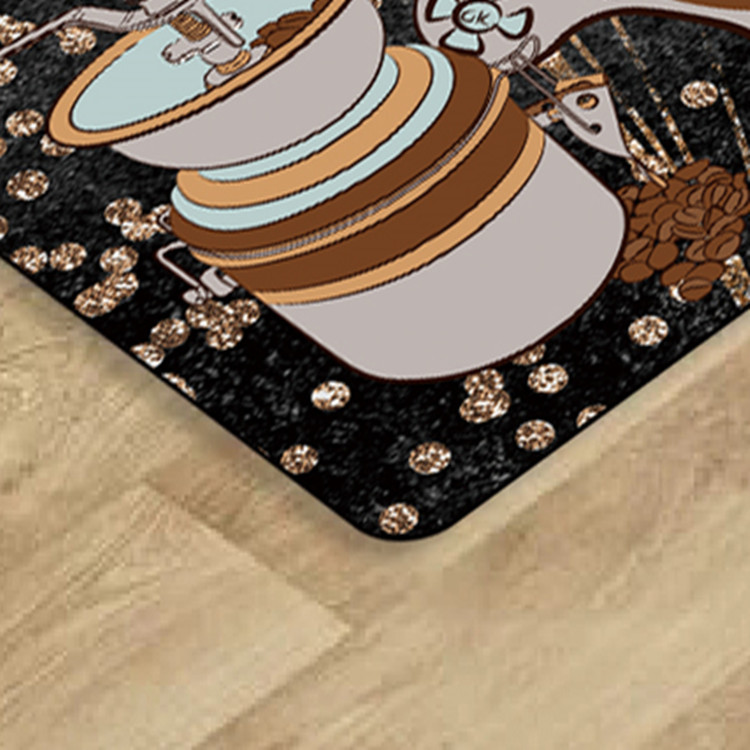 High-end, French-style retro home bathroom entrance absorbent floor mat, toilet quick-drying soft mat, bedroom entrance floor pic 3