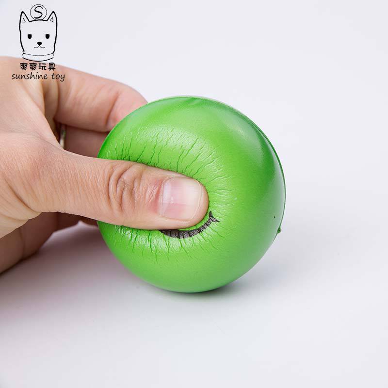 厂家6.3cm鬼怪pu笑脸球发泄海绵发泡压力跨境儿童玩具球特价批发详情25