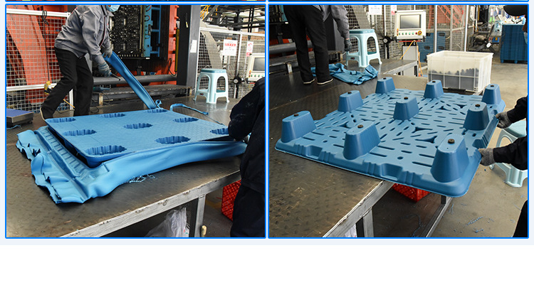 塑料托盘厂家1210九脚吹塑拖盘叉车物流卡板仓库塑胶垫板栈板批发详情21