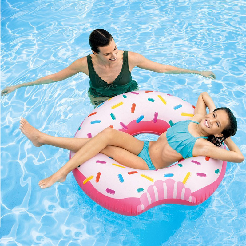INTEX56265 Creative donut Swimming ring, summer water photography swimming ring, pvc life buoy wholesale pic 1