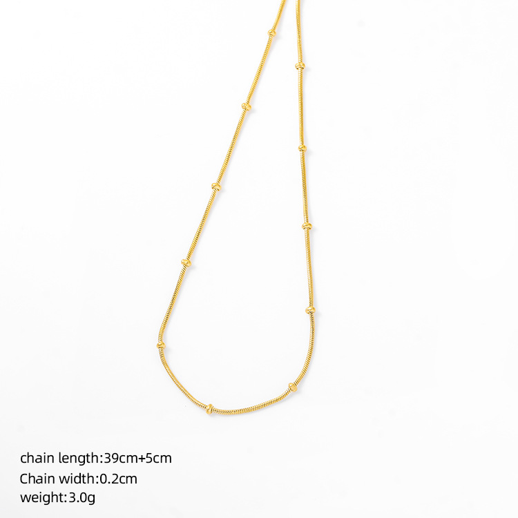 Factory direct sales, cross-border exclusive, simple and versatile snake bone necklace, high-end and light luxury style, a popular photo-taking necklace pic 9