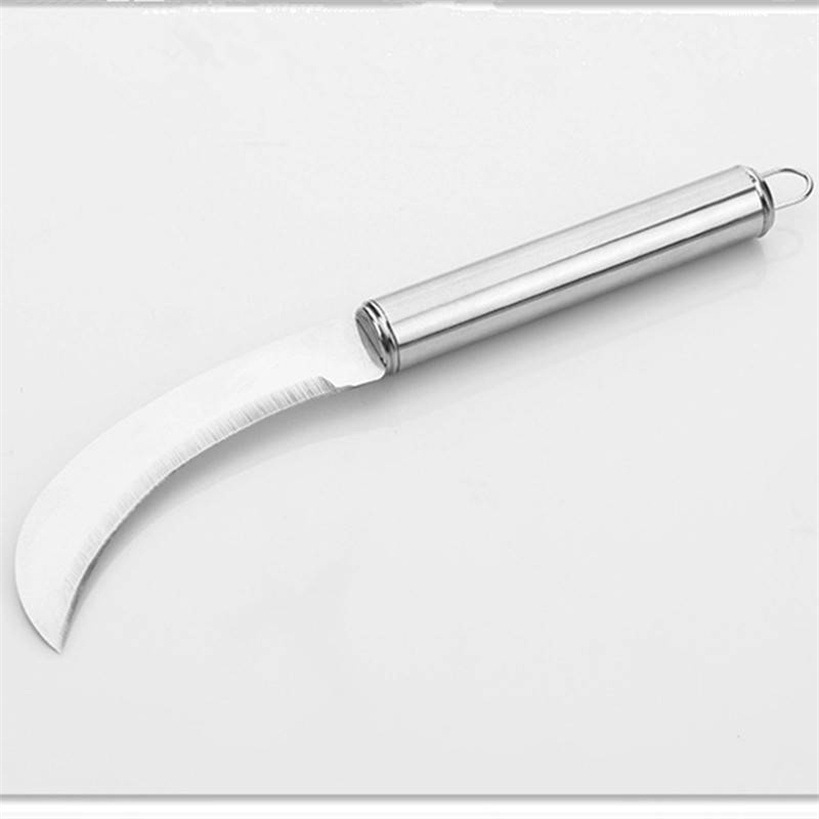All-steel handle pineapple knife, curved knife, stainless steel peeler, eye remover, fruit knife, banana and melon knife, two-yuan supply pic 11
