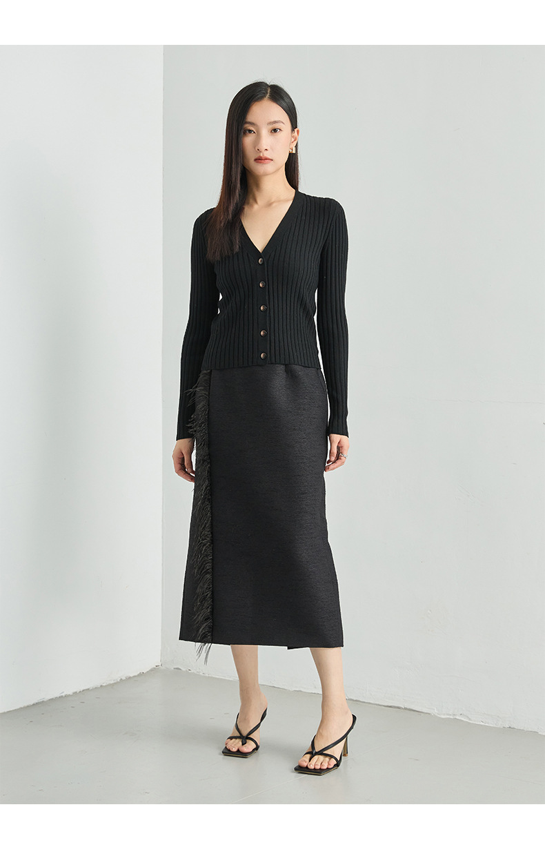 2024 Early Spring new collection: 15-stitch seamless texture all-wool knitted sweater, slim V-neck, soft and smooth, zero pressure thin cardigan pic 24