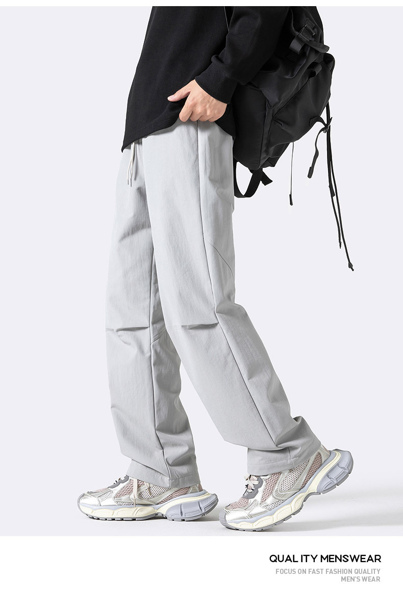 美式降落伞兵裤子男士秋季新款ins潮牌直筒长裤多巴胺宽松休闲裤详情17