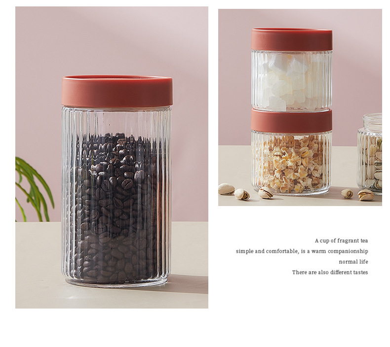 Tarros de vidrio cocina transparente leche en polvo latas de almacenamiento regalos para el hogar supermercado snacks secos grano multigrano caja de almacenamiento pic 10