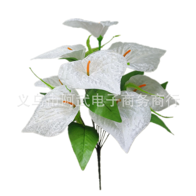 Artificial calla lilies, artificial anthuriums, cheap and beautiful flower heads for indoor landscaping and display wholesale pic 8
