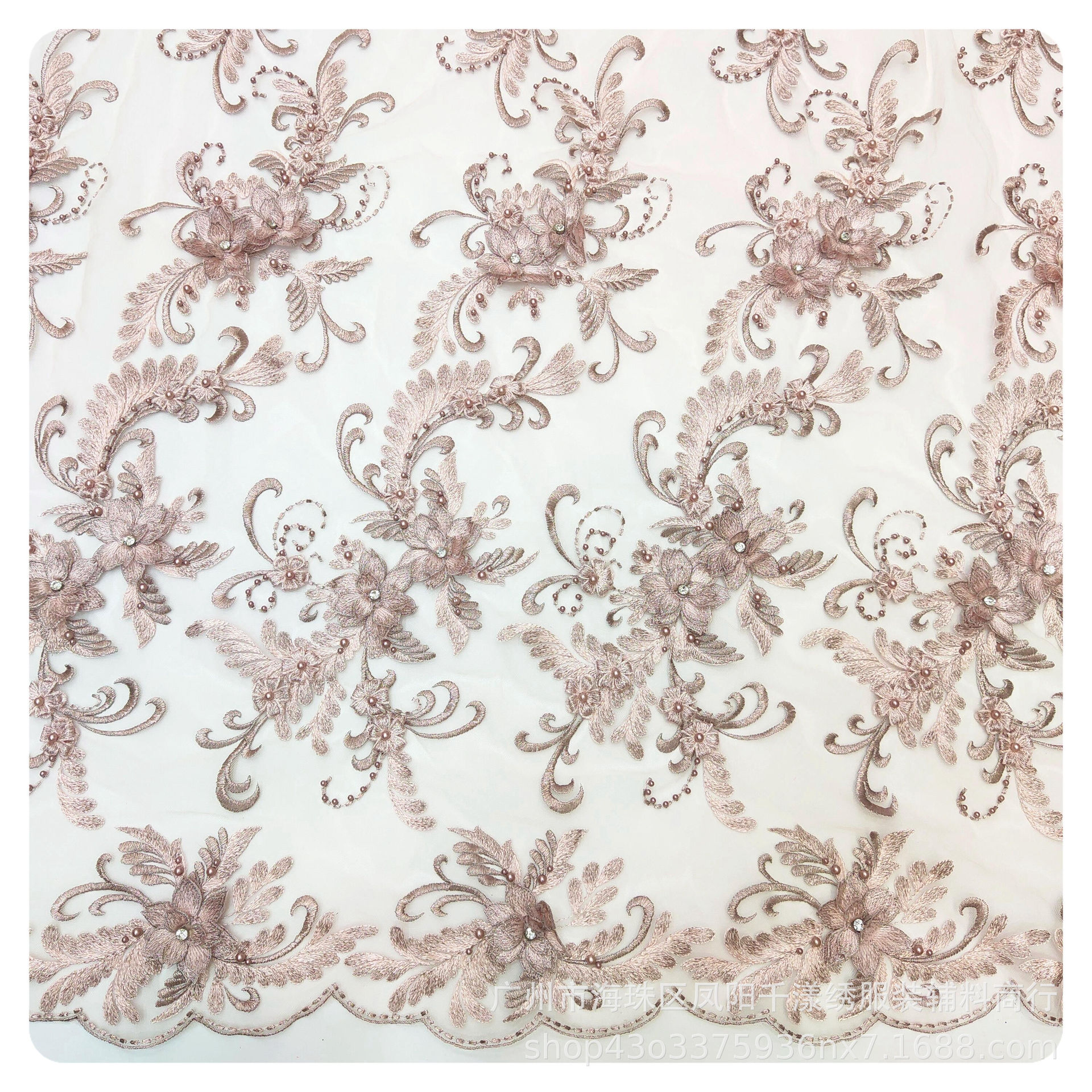 网纱钉珠电脑立体绣花diy晚礼服童装婚纱服装辅料刺绣贴花详情27