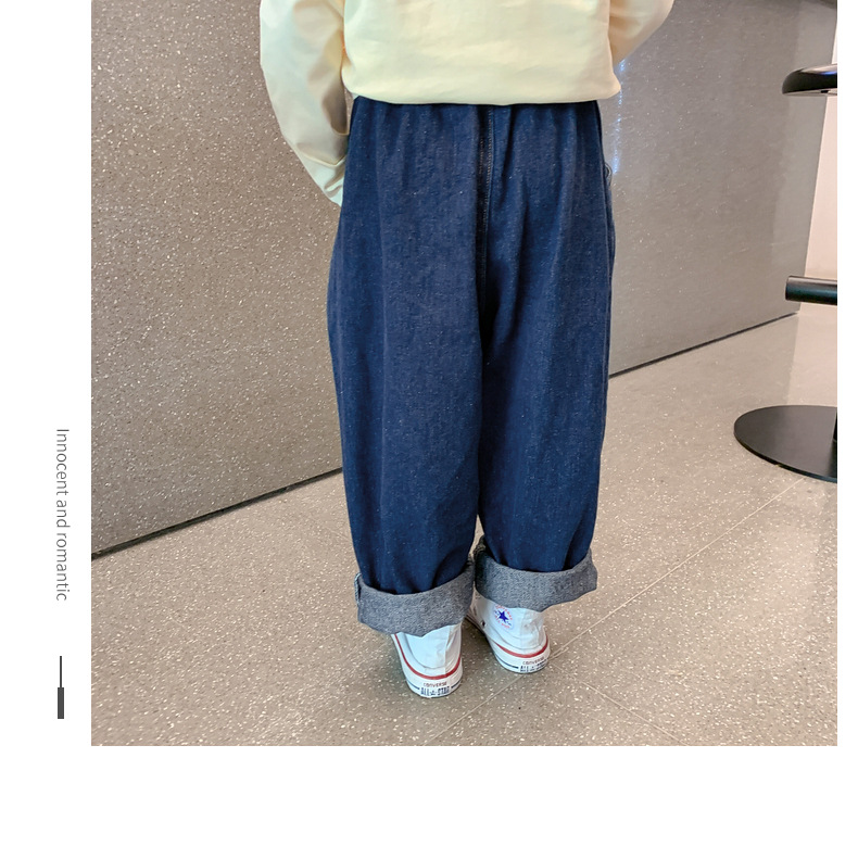 女童秋款针织开衫2023秋季新款中小童宝宝洋气毛衣t恤牛仔三件套详情21