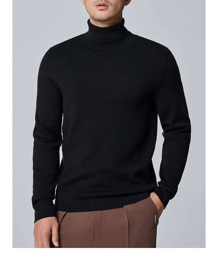 墨麦客男装基础高领男士羊毛衫2024冬季新款纯色打底毛衣男21912 pic 33