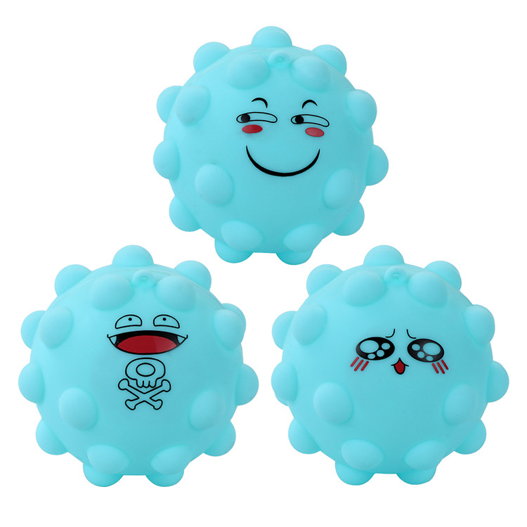 Cross-border best-selling silicone Pioneer balls, 3d finger press release and stress relief bubble balls, optional expression stress relief balls pic 7
