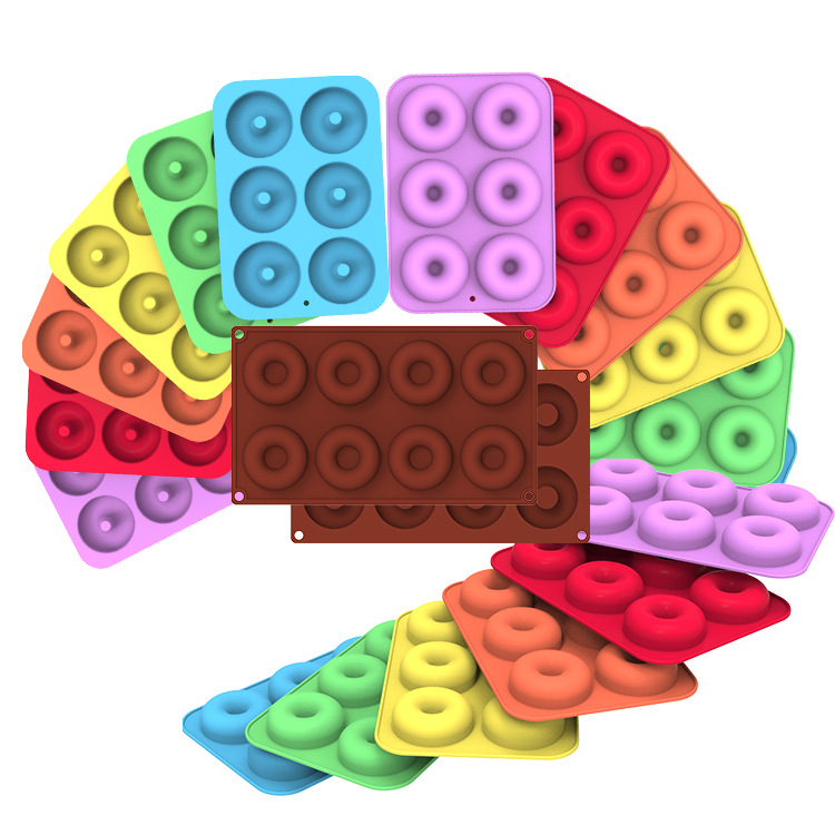 Ningbo Bochuang Factory offers oven baking tools, silicone cake molds, 8-piece, 4-piece and 6-piece doughnut molds in stock pic 51