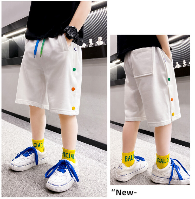 The 2022 new summer loose and stylish cotton capri shorts for boys are a trend of casual summer pants for middle-aged children pic 79