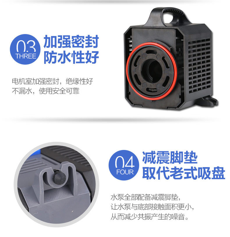 CTP series fish tank submersible pump, land dual-purpose variable frequency water pump, submersible pump for handicrafts, fish tank water pump pic 34