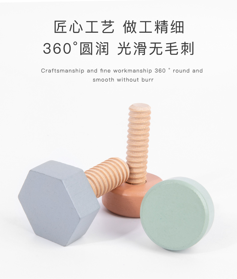 跨境抖音网红幼儿童益智早教启蒙拼装拆卸拧螺丝螺母组装积木玩具详情12