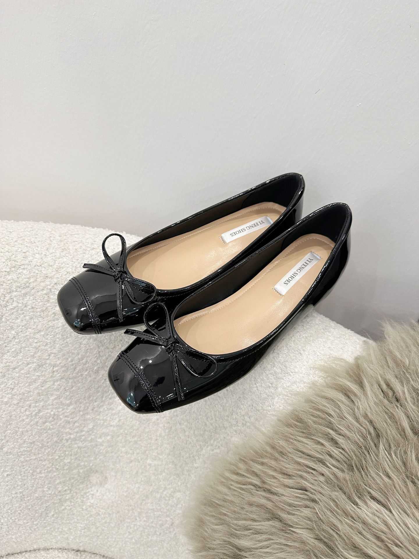 内增高女鞋蝴蝶结方头平底芭蕾鞋女款外穿甜美百搭大方浅口单鞋详情5