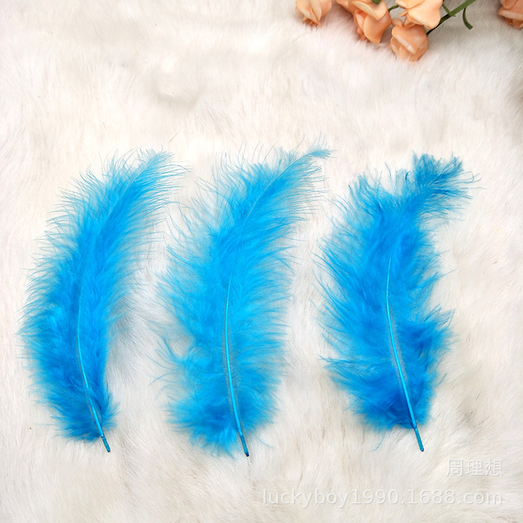 DIY cat teaser filled with fire chicken feather balls and pointed tail fleece, wedding and festival colorful feathers pic 33